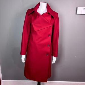 Vivienne Westwood Virgin Atlantic wool coat women’s size 8 red long Limited Edit
